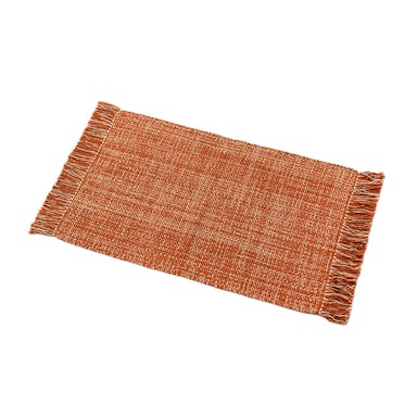 インド綿マット 杏レッド 50×80cm
