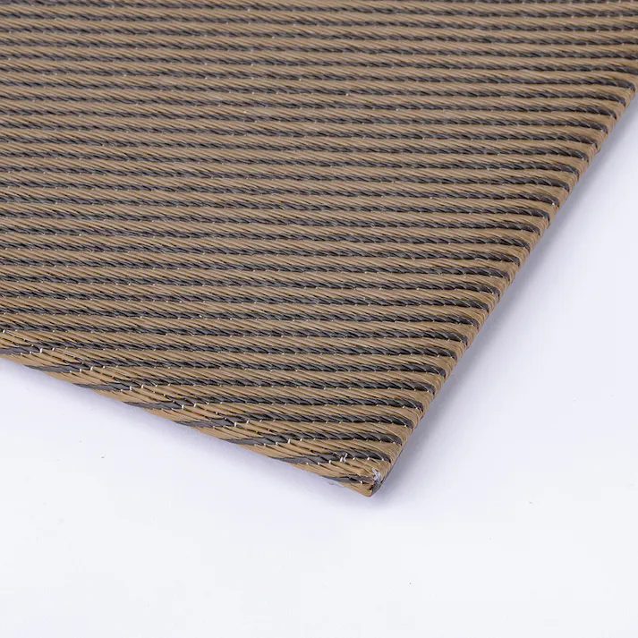 水や汚れ拭き取りやすいシステム畳 チェックブラウン 82×82cm