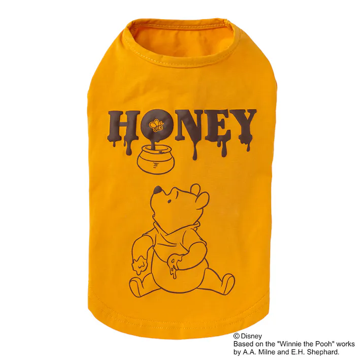 レトロカットソー くまのプーさん イエロー SDサイズ ペット服(犬の服)(販売終了)