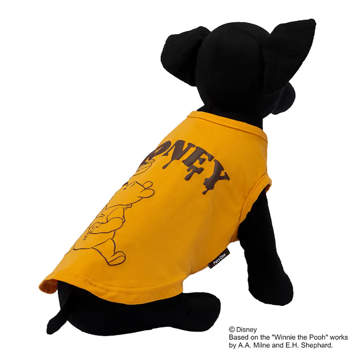 レトロカットソー くまのプーさん イエロー SDサイズ ペット服(犬の服)(販売終了)