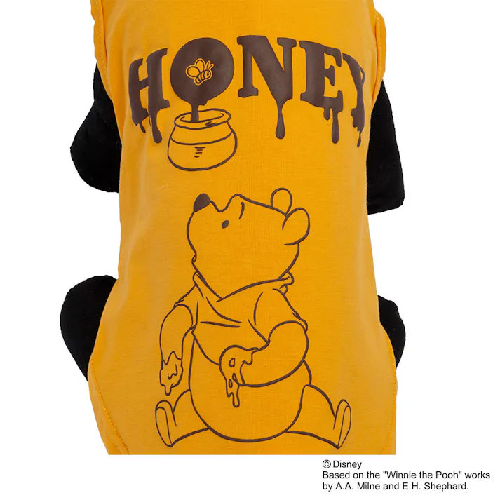 レトロカットソー くまのプーさん イエロー SDサイズ ペット服(犬の服)(販売終了)