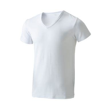 サラサーモ 蒸れにくいインナーTシャツ 半袖 L V首 ホワイト(販売終了)