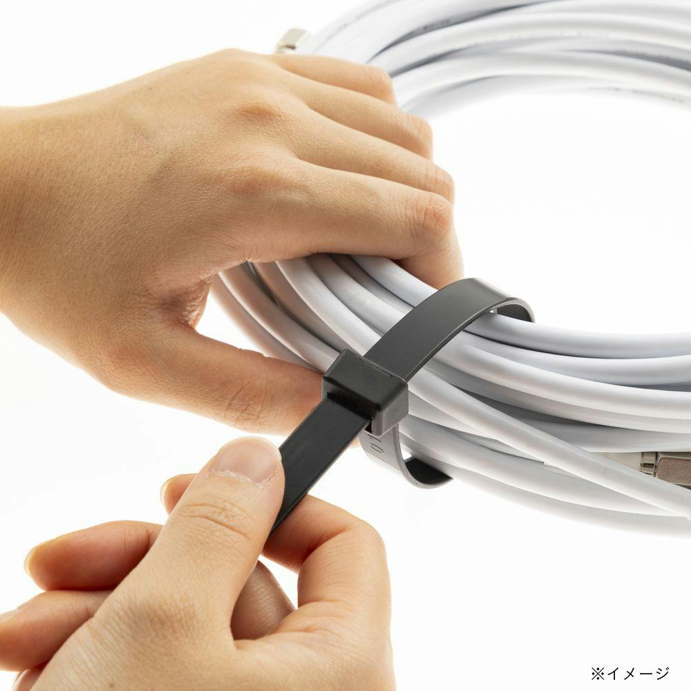 カインズ ワイド結束バンド 屋外 ブラック 幅12mm 長さ650mm 10本