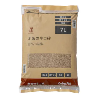 猫砂 Pet’sOne 木製のネコ砂 7L 天然素材 消臭 大容量 飛び散り防止 固まる 燃やせる