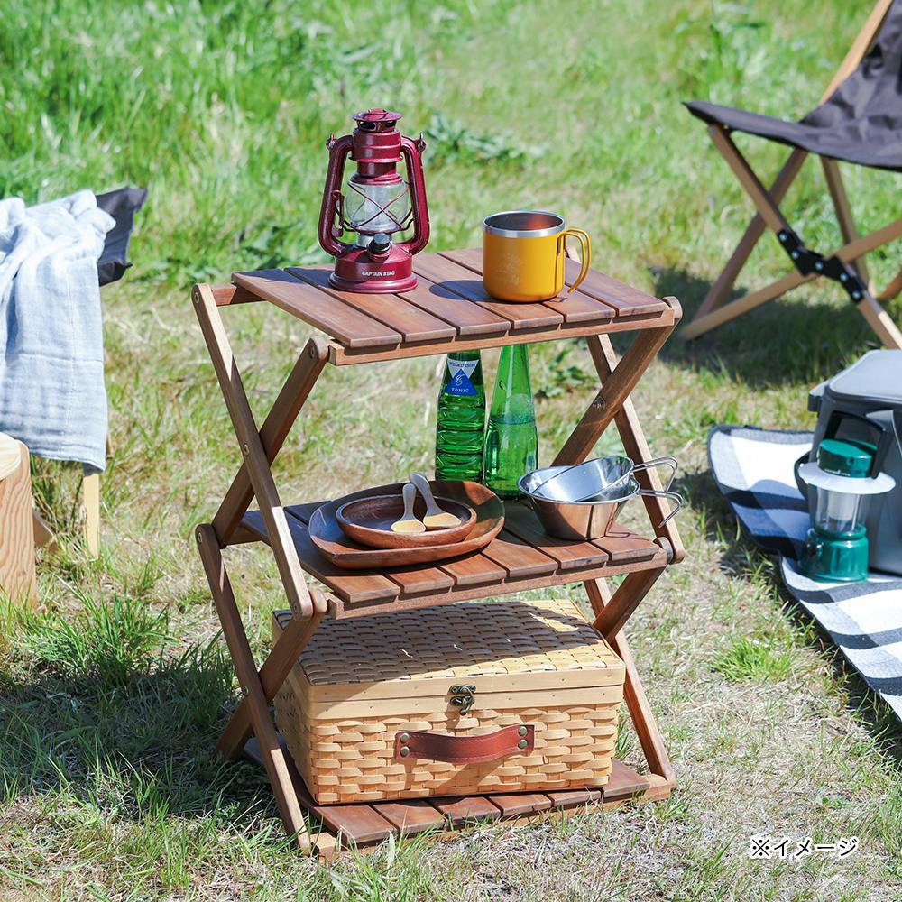 【あらみんさん専用】3本セット YAMAZEN(山善) システムラック3段 ISR-3IN (OAK3/WH) XE667