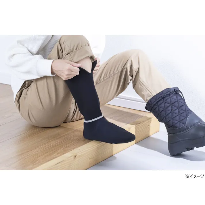 カインズ 防寒ロングインナーソックス LL ブラック