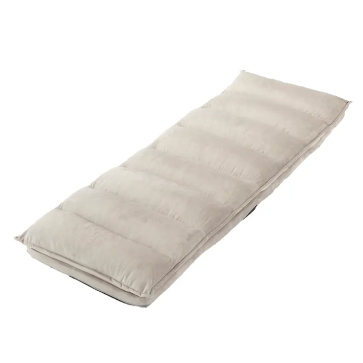 レバー式倒れにくいフットダウン座椅子 グレー 幅57cm 奥行88~155cm 高さ16~87cm リクライニング フルフラット ハイバック ヘッドギア