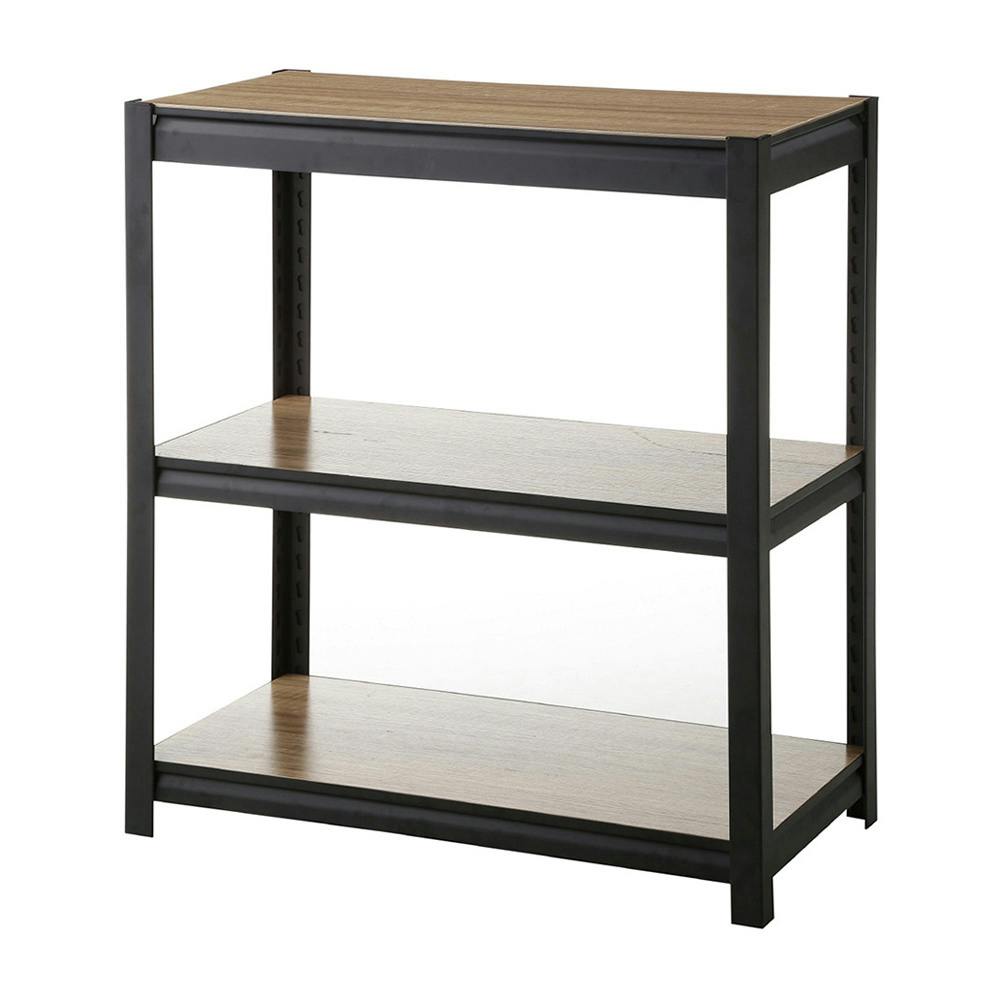 スチールラック 3段 カインズ 連結できるスチールラックS 3段 ブラック 幅82cm 奥行42cm 高