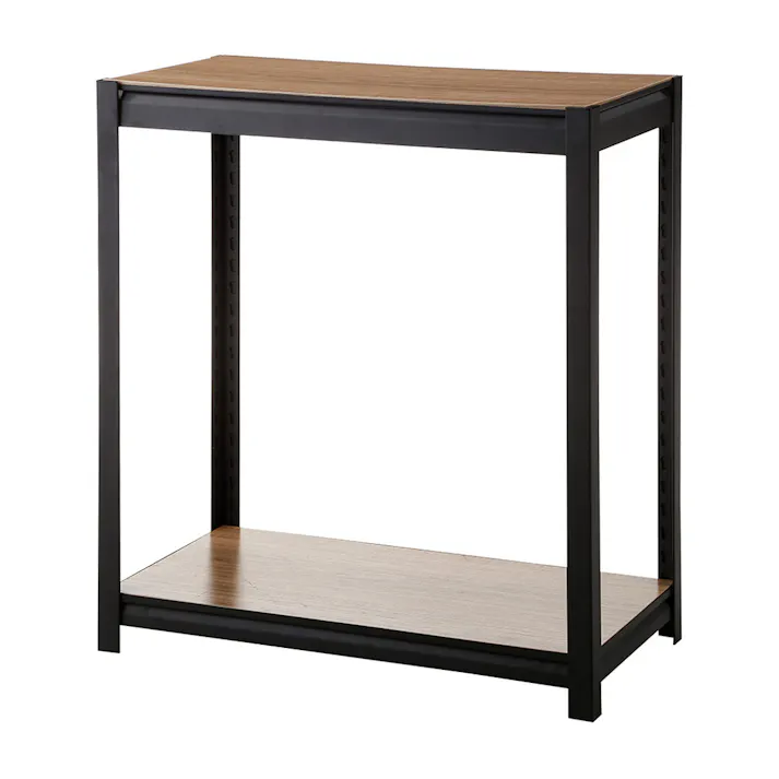 カインズ 連結できるスチールラックS 2段 ブラック 幅82cm 奥行42cm 高さ92cm(販売終了)