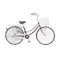 【自転車】軽快車3 24型 ワインレッド
