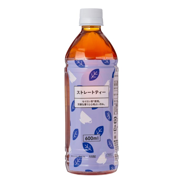 【ケース販売】CAINZ ストレートティー 600ml×24本