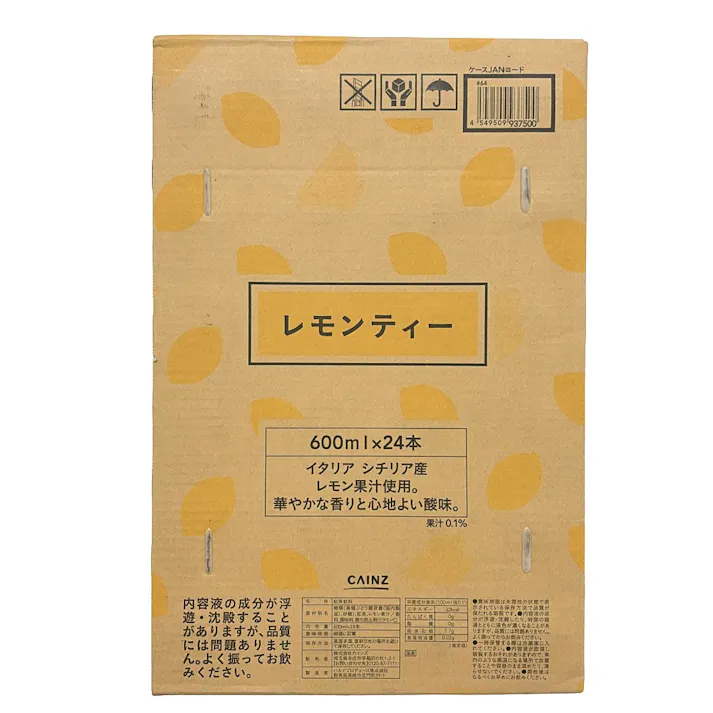 【ケース販売】CAINZ レモンティー 600ml×24本