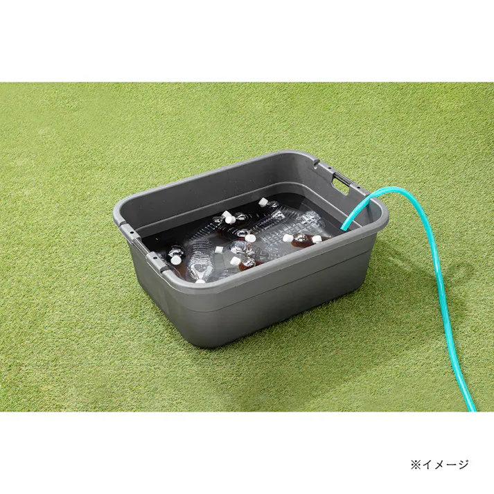 カインズ ホースが留められるタライ 80L ダークグレー