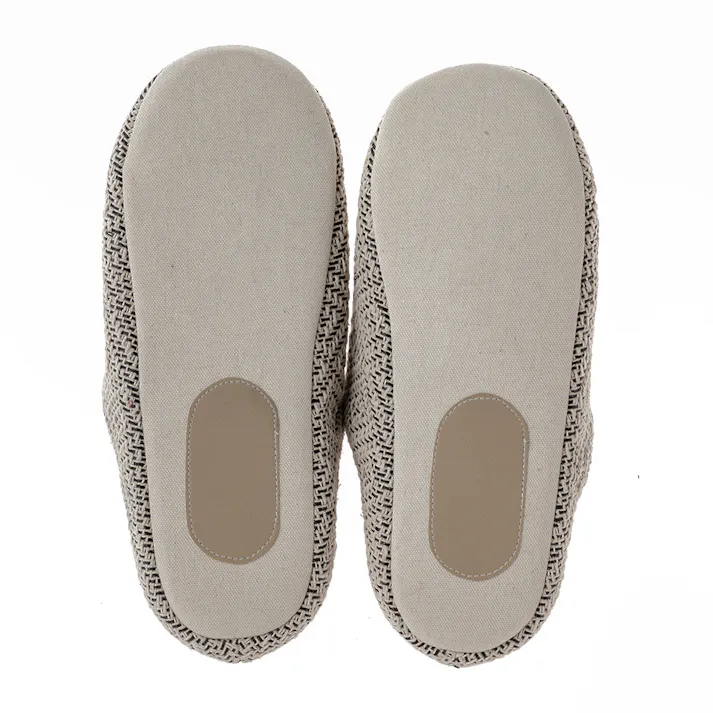 ふんわりコットンルームスリッパ ダイヤ ブラック L