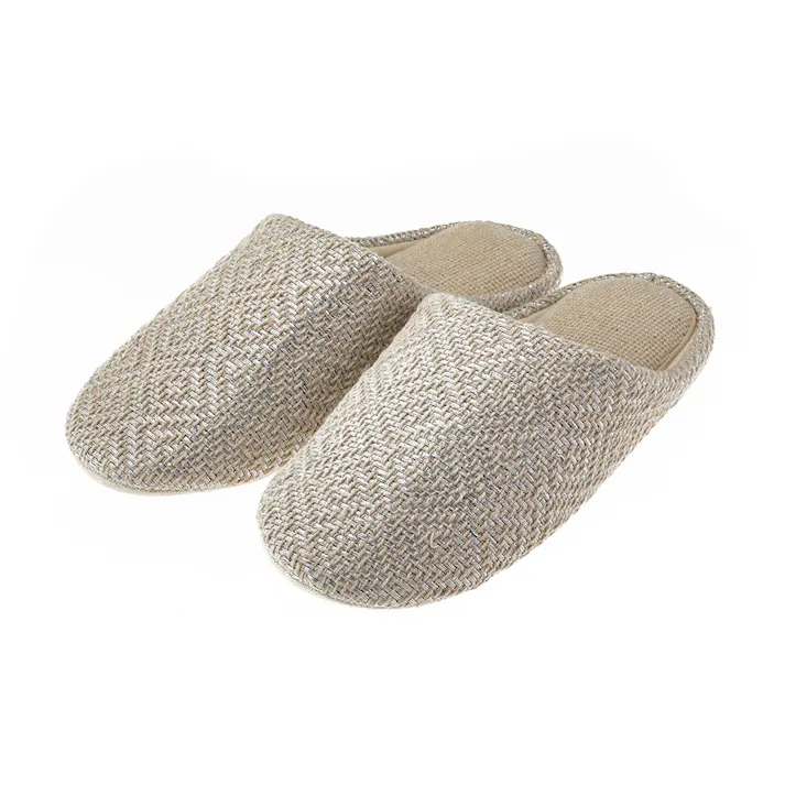 ふんわりコットンルームスリッパ ダイヤ シルバー M