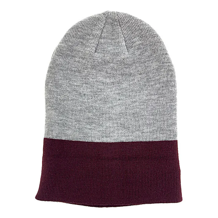 カインズ ニット帽子 ダブル ライン グレー フリーサイズ