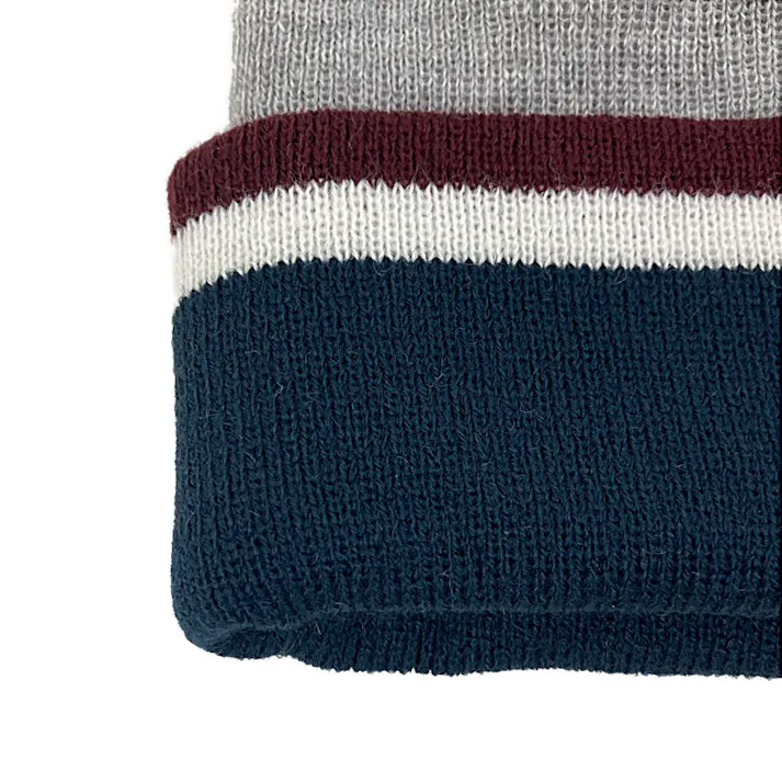 カインズ ニット帽子 ダブル ライン グレー フリーサイズ