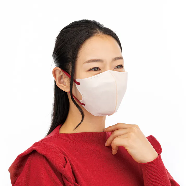 立体バイカラー不織布マスク 30枚 ライトベージュ