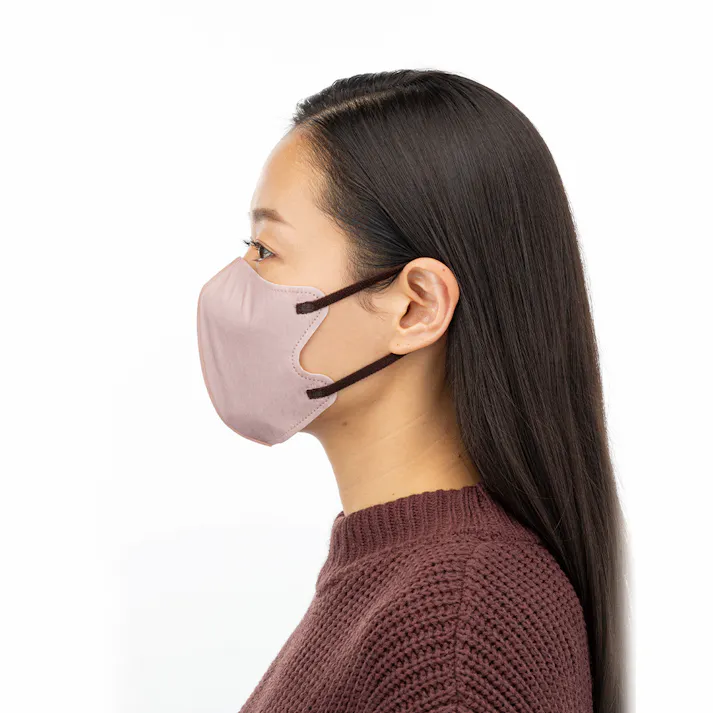 立体バイカラー不織布マスク 30枚 パープル