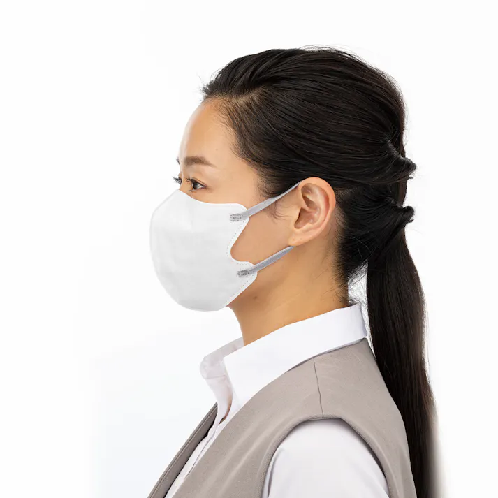 立体バイカラー不織布マスク 30枚 ホワイト