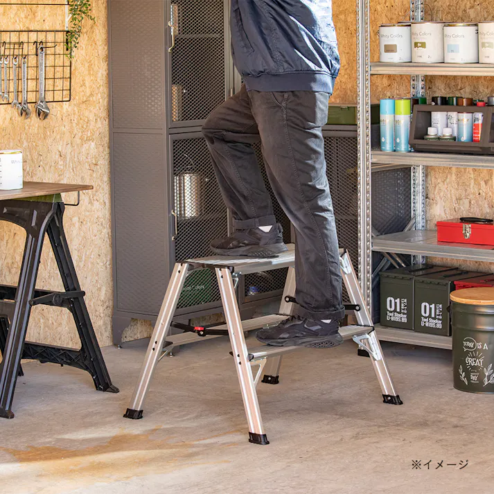 カインズ 大型天板踏み台 2段 ワイド CFF-08