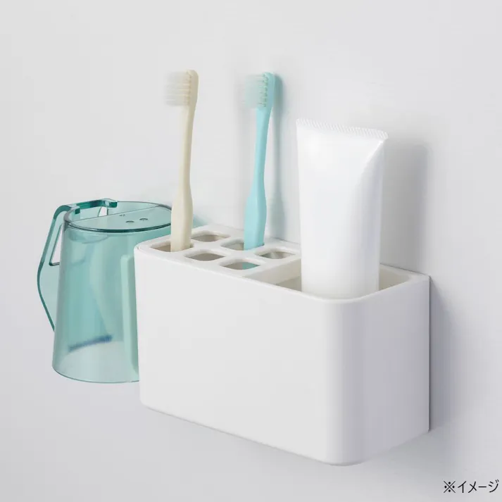 浮かせて収納 歯ブラシ&コップラック マグネット