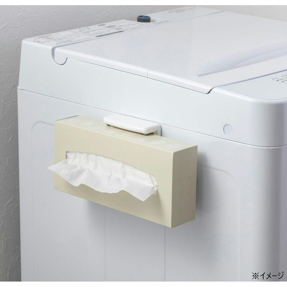 洗濯機に付く ペーパーボックスホルダー ホワイト | お風呂グッズ