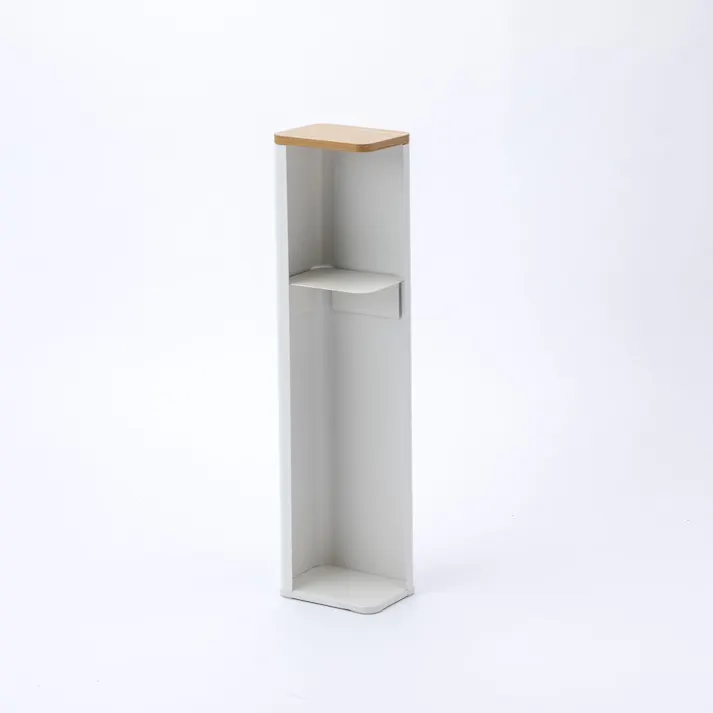 棚の高さが変えられる スリムトイレ収納 ホワイト