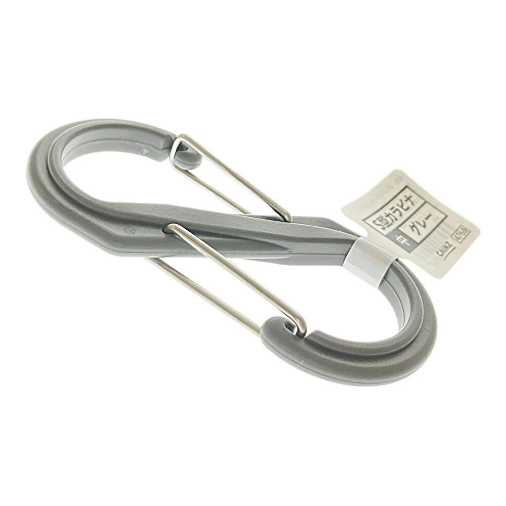 カインズ S型カラビナ 中 グレー | ねじ・くぎ・針金・建築金物 通販