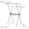 ロング丈も掛けられる乾きやすいX型室内物干し ブラック