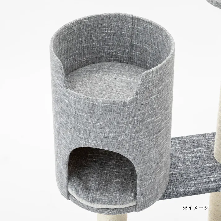 連結できるキャットインテリアタワー ハウス グレー