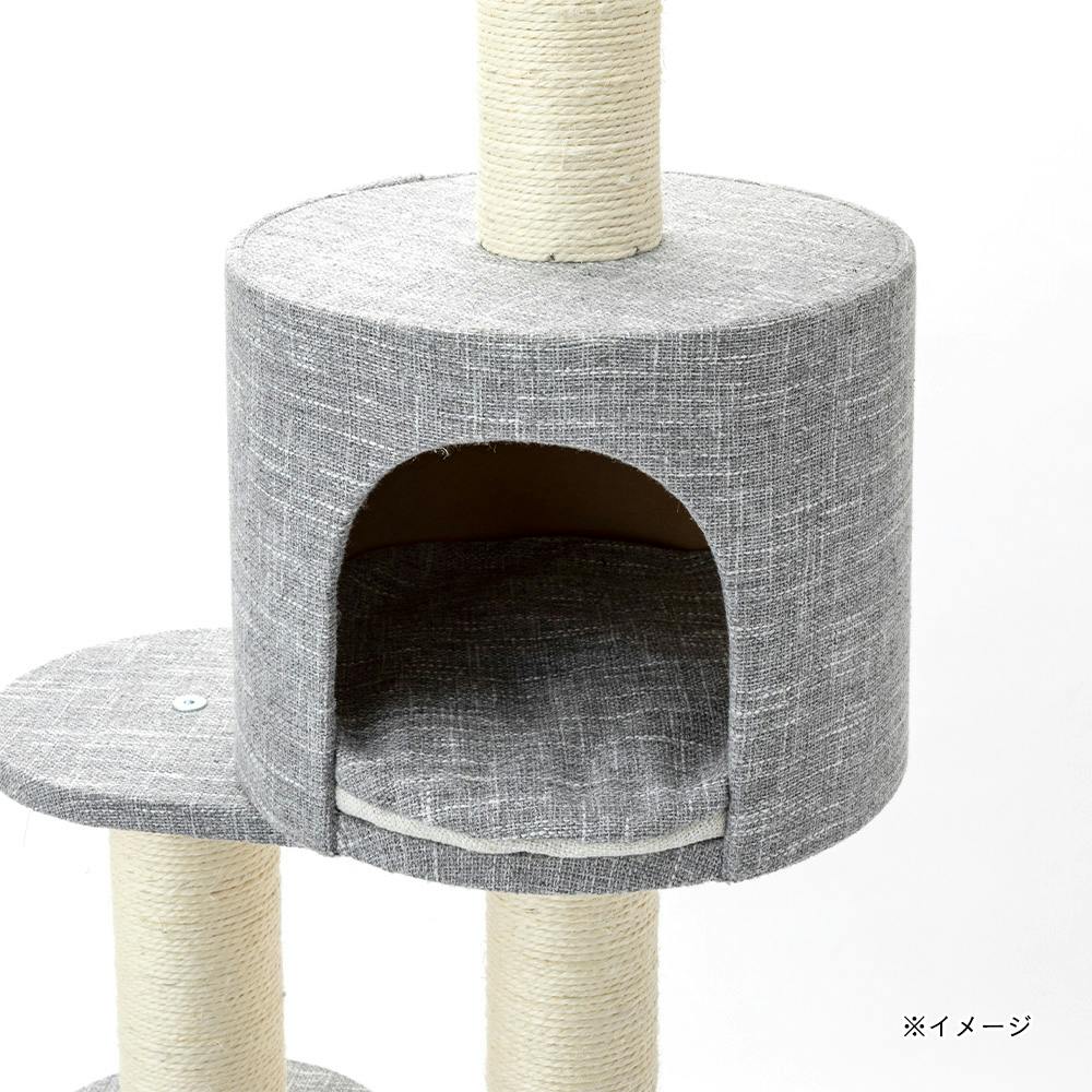 連結できるキャットインテリアタワー ハイタワー グレー | ペット用品