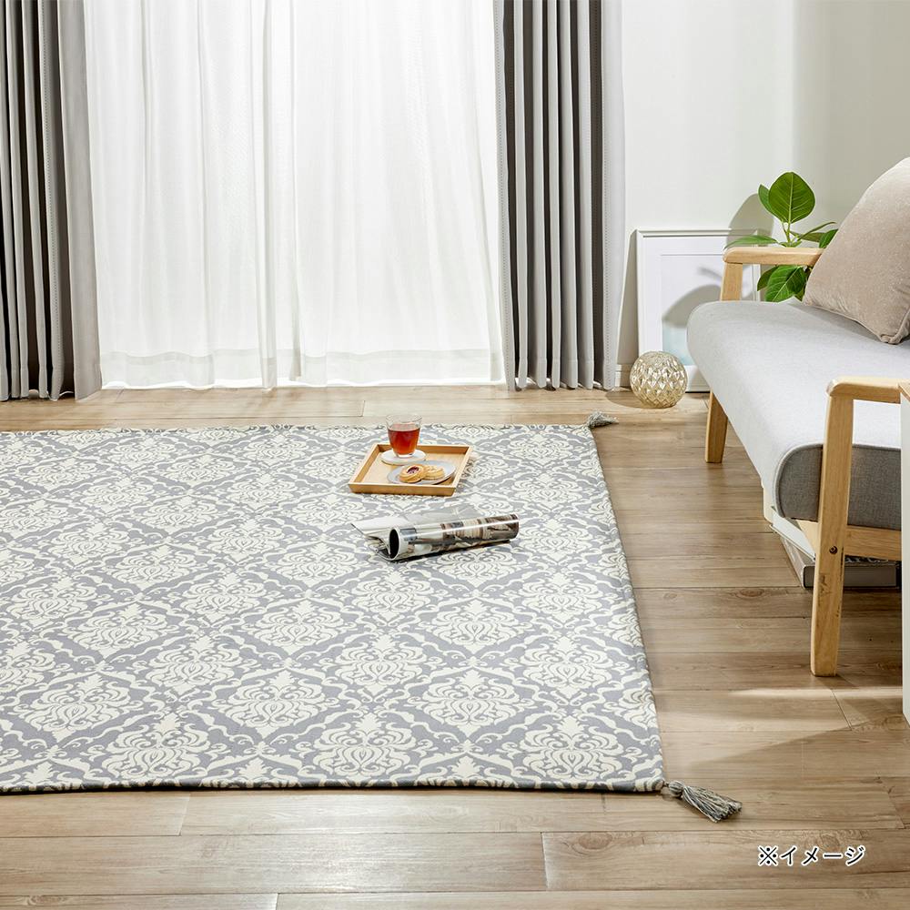 シャリっとした手触りのインド綿ラグ エデル185 | ラグ・カーペット