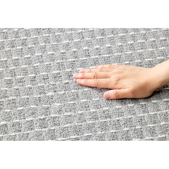 制菌防臭防ダニ平織カーペット ストライプ グレー 2畳