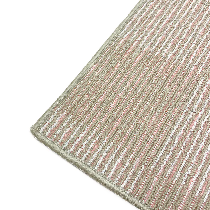 防ダニ 綿入り 平織カーペット ブロックベージュ 4.5畳