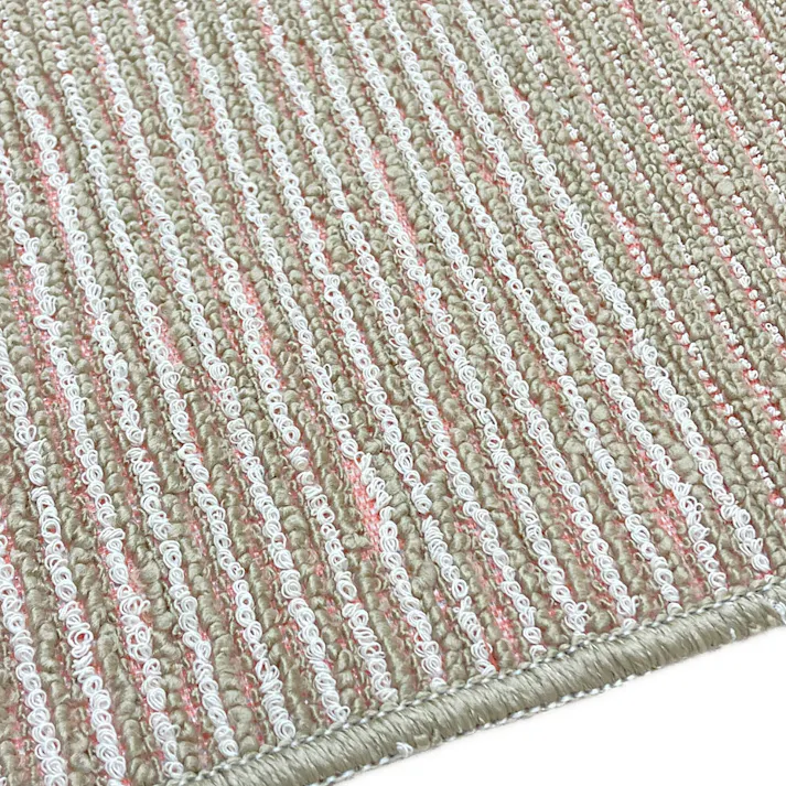 防ダニ 綿入り 平織カーペット ブロックベージュ 4.5畳