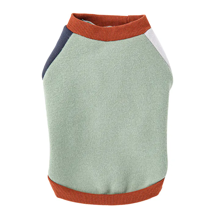 【送料無料】パネル切替スウェット カーキ Lサイズ ペット服(犬の服)