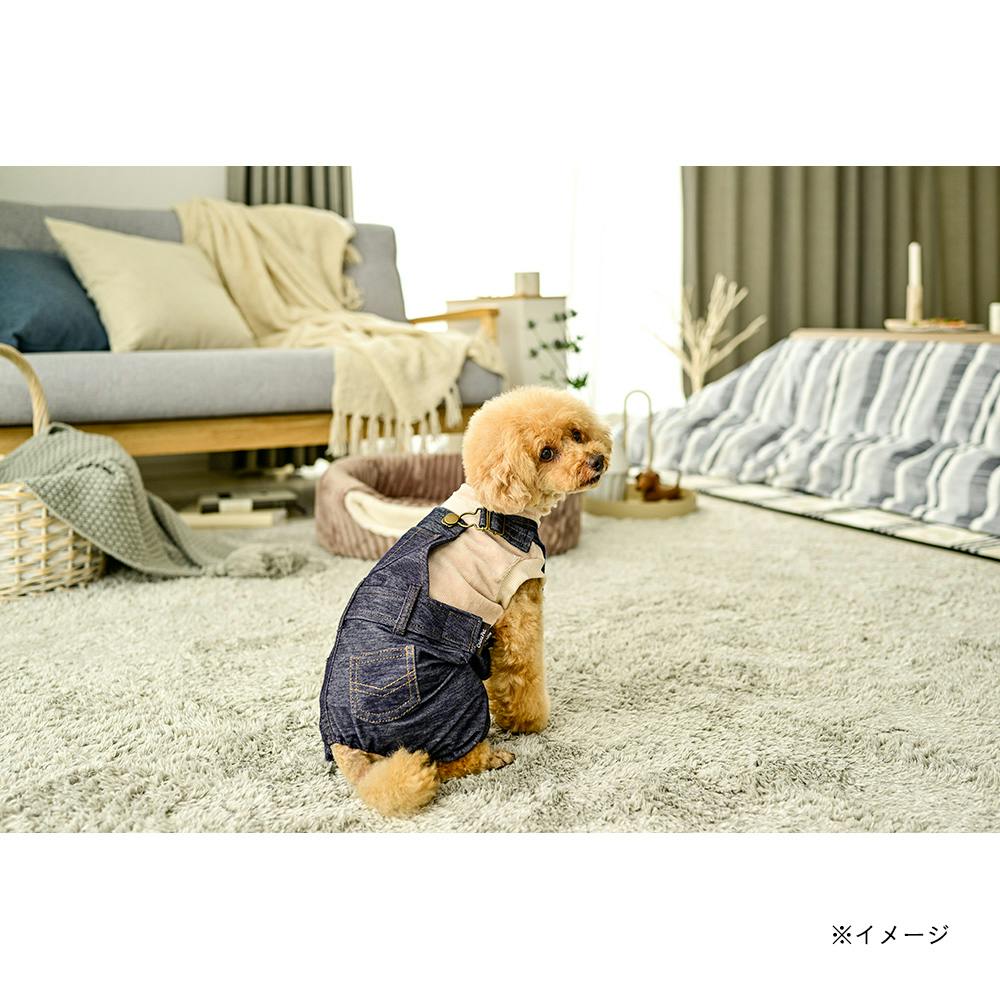 デニム風オーバーオール Lサイズ ペット服(犬の服) | ペット用品（犬