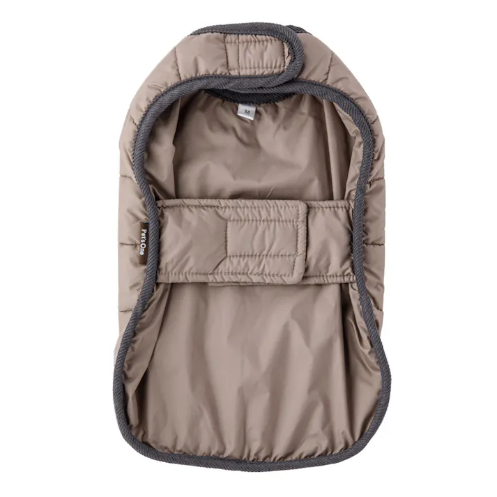 【送料無料】中綿ベスト グレー Sサイズ ペット服(犬の服)