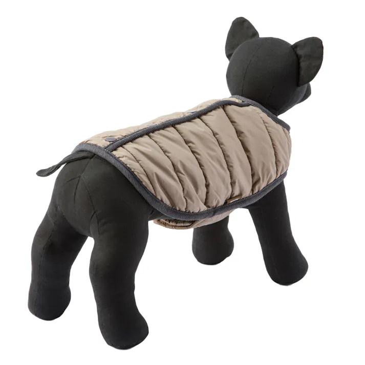 【送料無料】中綿ベスト グレー Sサイズ ペット服(犬の服)