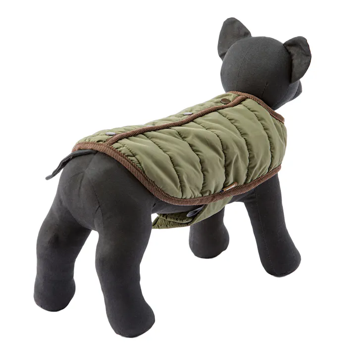 【送料無料】中綿ベスト カーキ SSサイズ ペット服(犬の服)