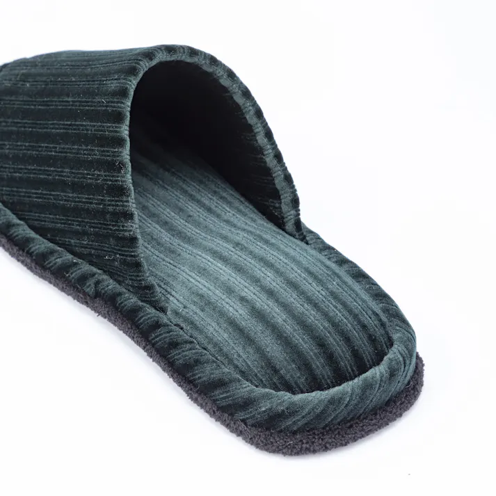 履いて歩くだけで掃除もできる スリッパ ライングリーン L(販売終了)