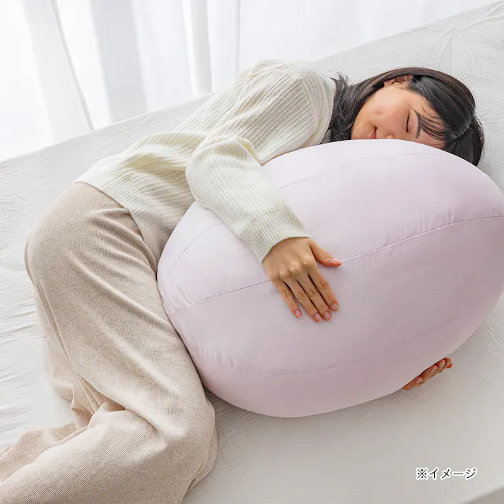 抱きクッション たまご型 ピンク