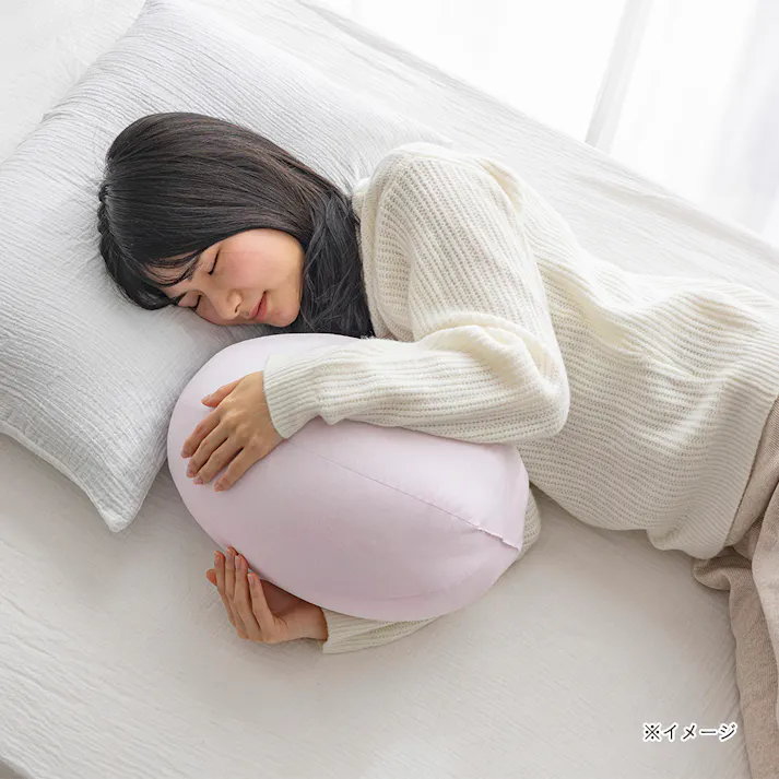 抱きクッション ミニたまご型 ピンク