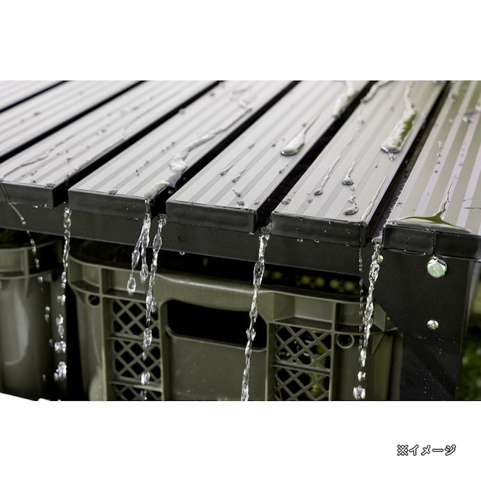 【送料無料】カインズ デッキ下に収納しやすい連結できるアルミデッキ 90×92 ブラック CLB-9