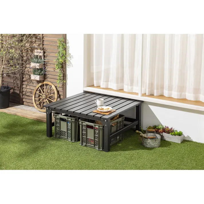 カインズ デッキ下に収納しやすい連結できるアルミデッキ 90×92 ブラック CLB-9(販売終了)