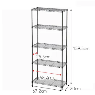 インテリアシェルフ67 5段 MB6