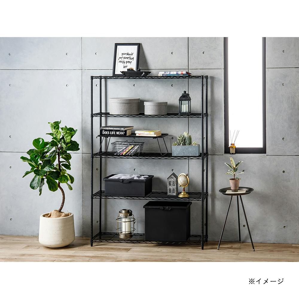 インテリアシェルフ107 5段 MB12 | スチールラック・メタル製