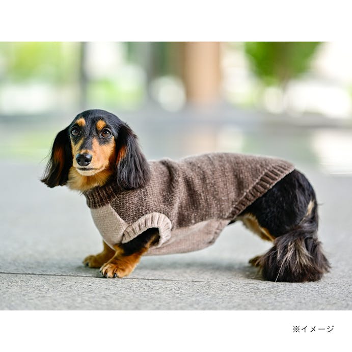 【送料無料】反射モールニット オーカー Sサイズ ペット服(犬の服)