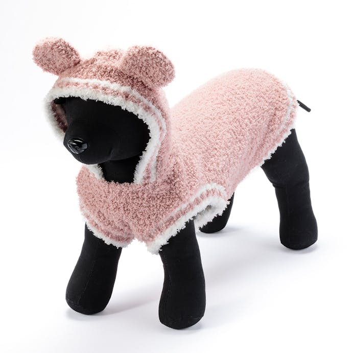 【送料無料】モコクマパーカー ピンク SDサイズ ペット服(犬の服)(販売終了)